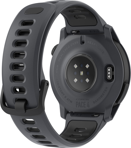 Coros PACE 4 Sports Watch with Silicone Band, Black