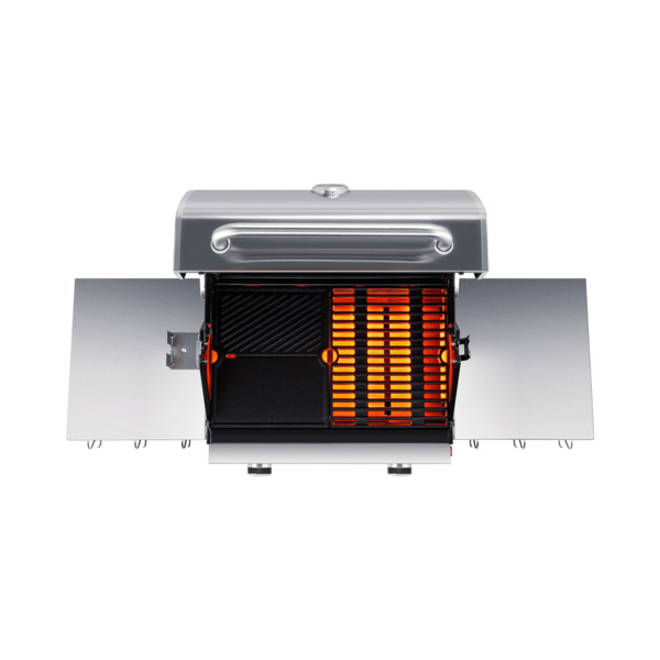 STEBA Deluxe Grill Center VG 7000 Devil&rsquo;s Choice elektrisk grill, 2800 W, rostfritt st&aring;l / svart