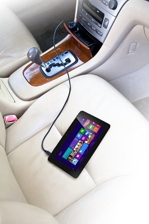 Targus Dual USB DC Charger - Auton virtasovitin - 11 - 16 V - 10.2 watt - l&auml;ht&ouml;liittimet: 2 - musta malleihin Venue 10 Pro, 11 Pro, 5830 Pro, 7, 7 3740, 7 3741,