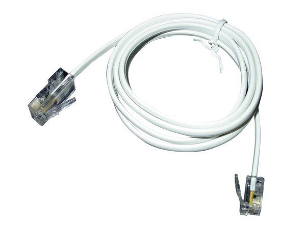 Telephone cable, RJ11-RJ45, 1m
