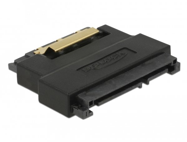 Adapter SATA 22 pin receptacle to plug with latch-port saver