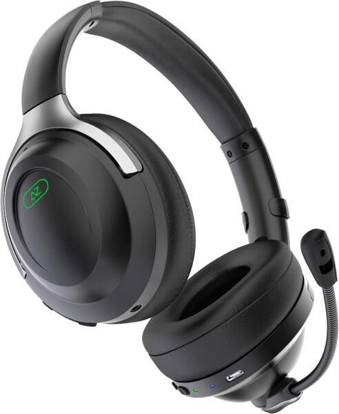 AceZone A-Spire Hybrid ANC Wireless Gaming Headset, Black, Green