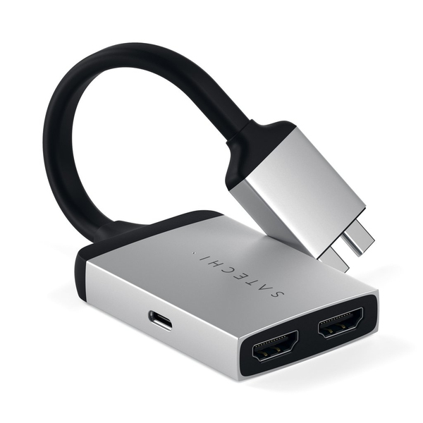 Satechi Dual USB-C &ndash; HDMI - adapter, Silver