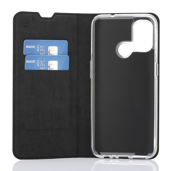 Wave Book Case, OnePlus Nord N100 - flipfodral, Svart
