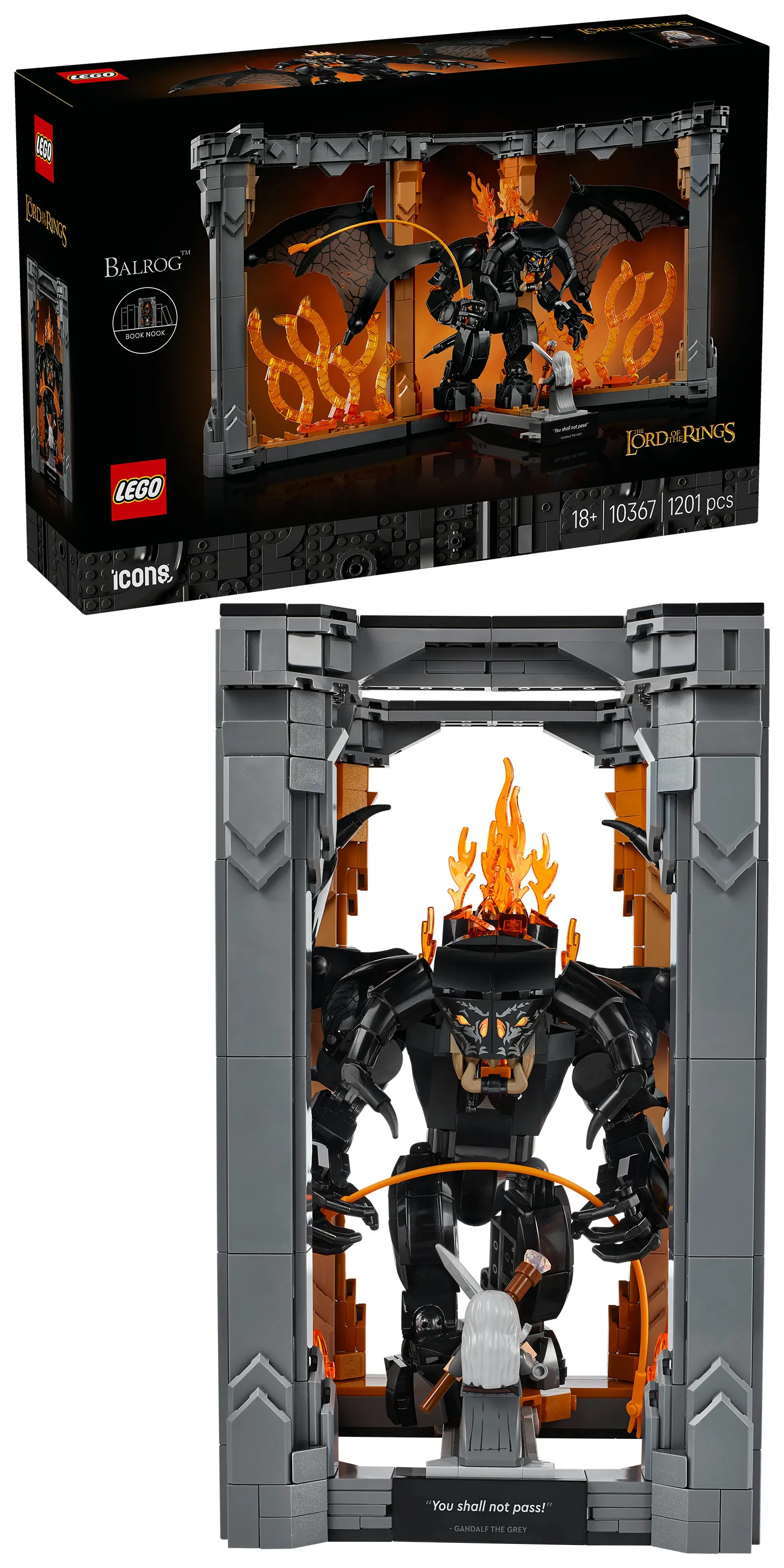 LEGO Icons The Lord of the Rings: Balrog's Fire Realm 10367