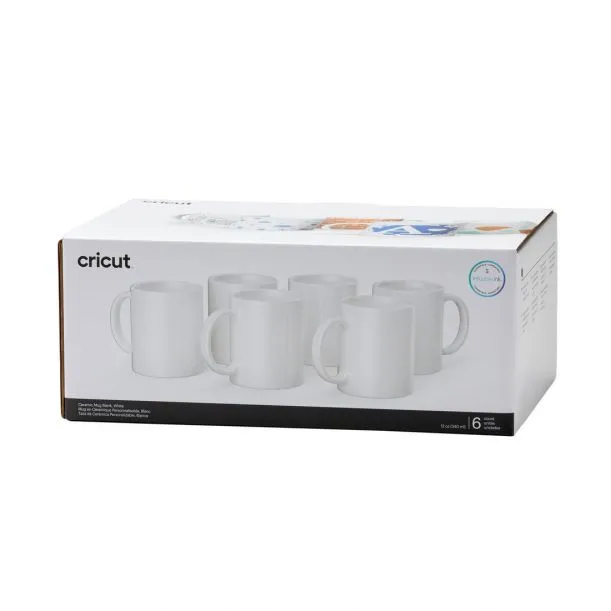 Cricut&nbsp;-muki, valkonen, 350ml (6 kpl)