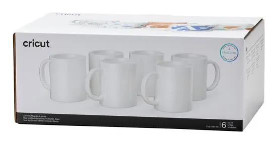 Cricut&nbsp;-muki, valkonen, 350ml (6 kpl)