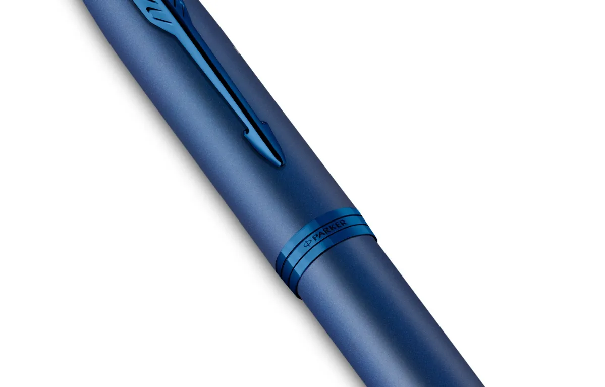 Parker IM Monochrome Blue Rollerball F Black ink