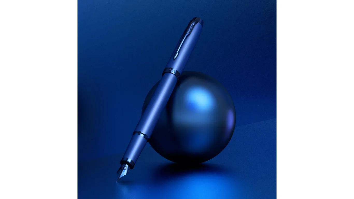 Parker IM Monochrome Blue Rollerball F Black ink