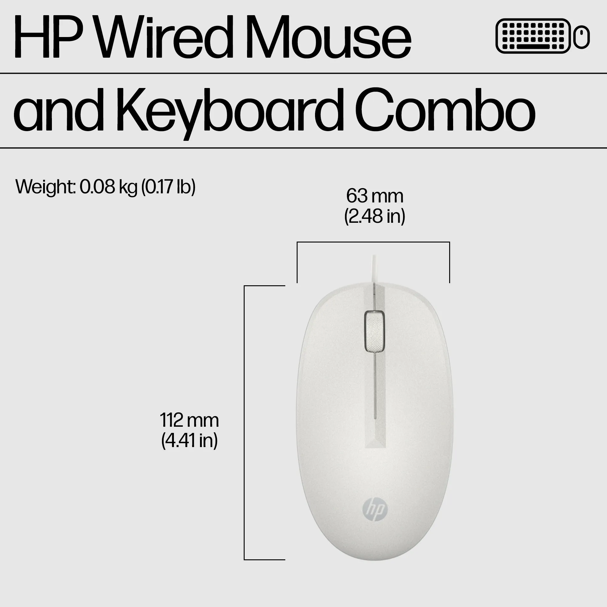 HP 225 - keyboard and mouse, black