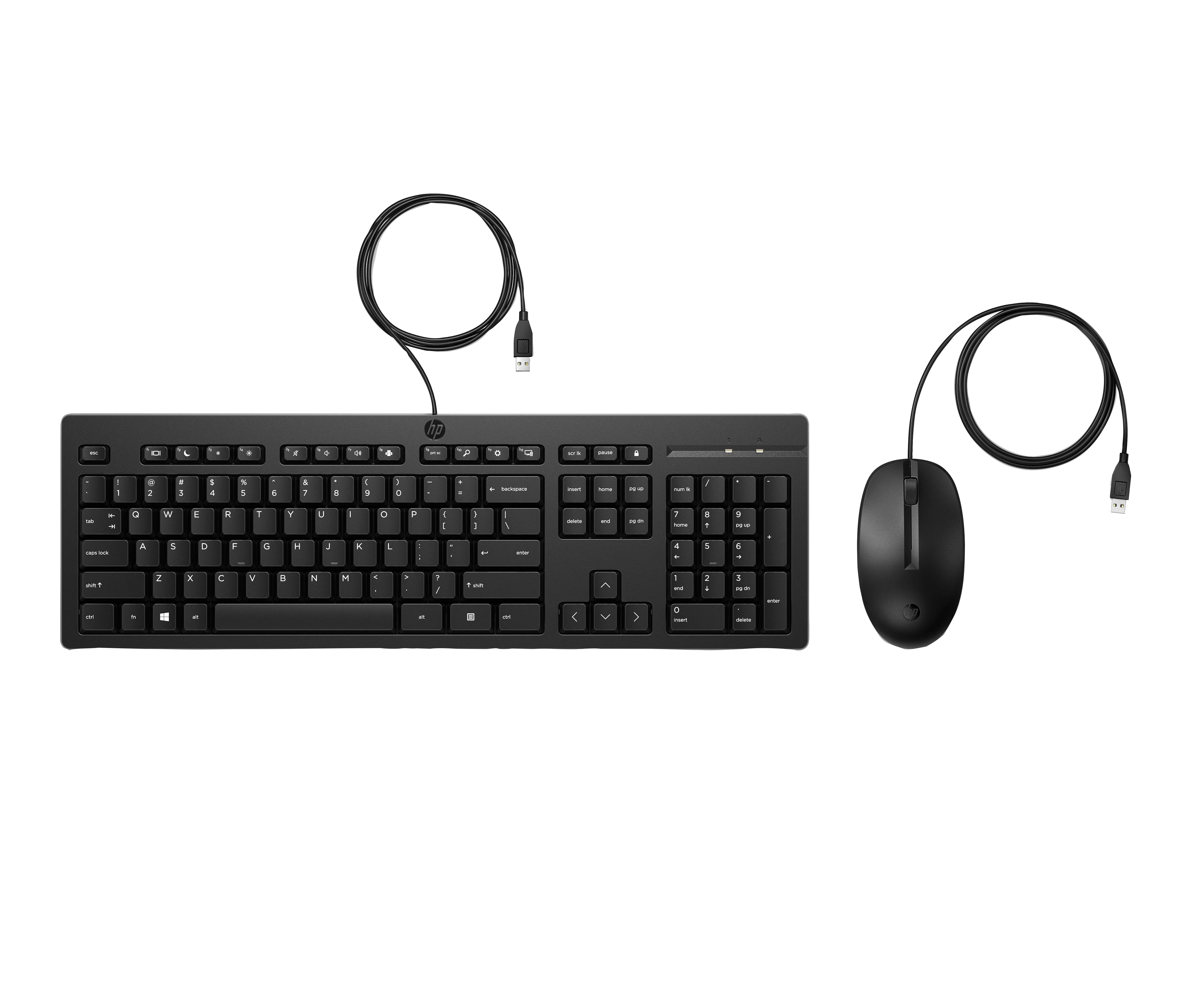 HP 225 - keyboard and mouse, black