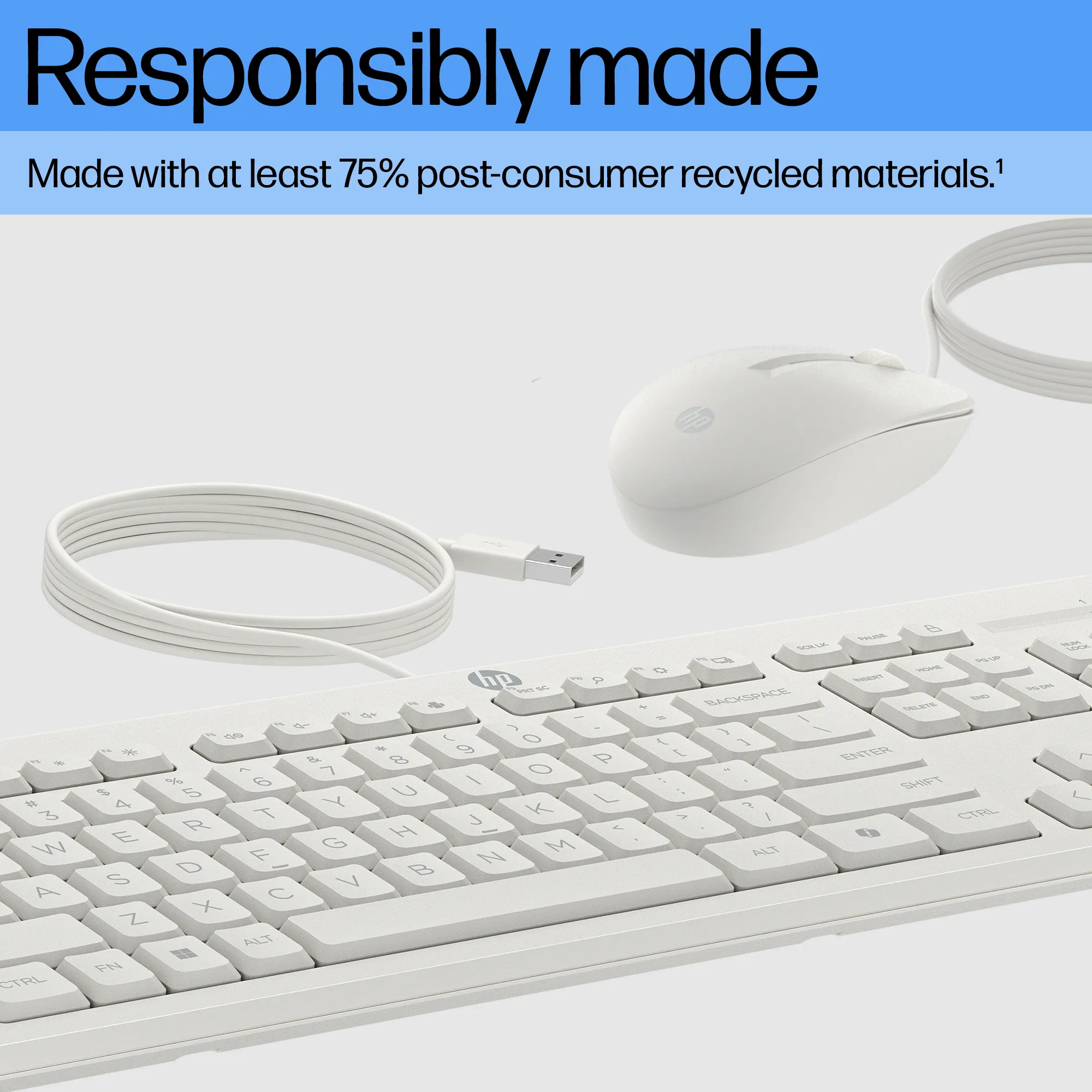 HP 225 - keyboard and mouse, black
