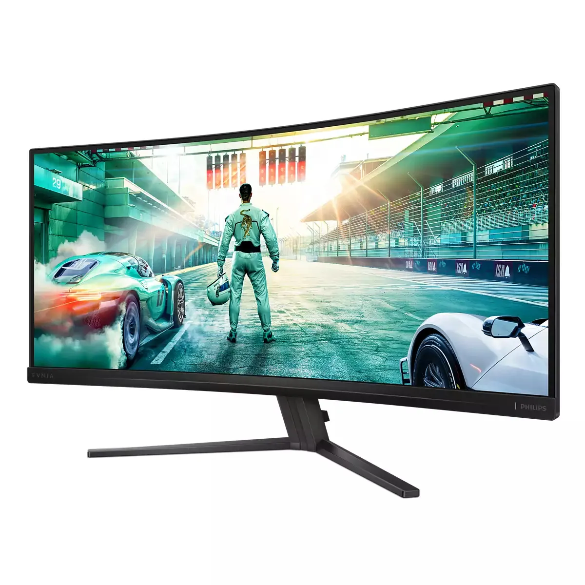 Philips 34" Evnia 3000 34M2C3500L 0.5ms, 180hz, WQHD, VA -kaareva pelin&auml;ytt&ouml;