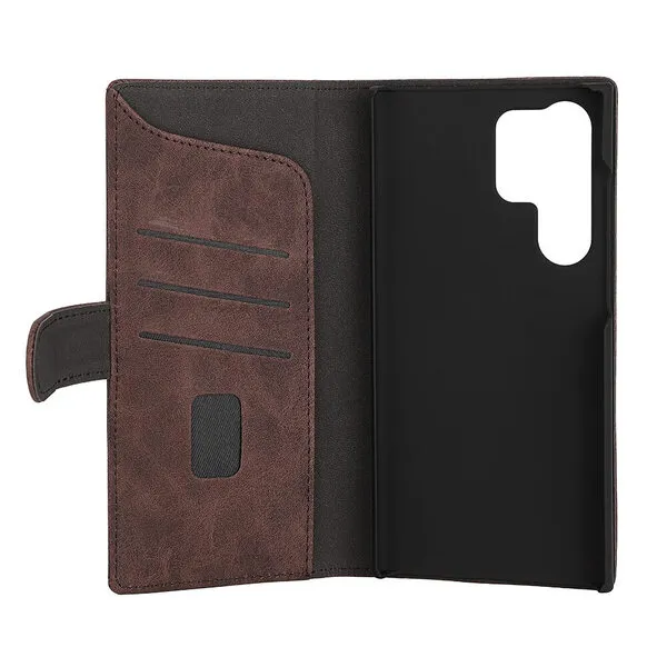 GEAR Wallet, Galaxy S23 Ultra - Wallet Case, Brown