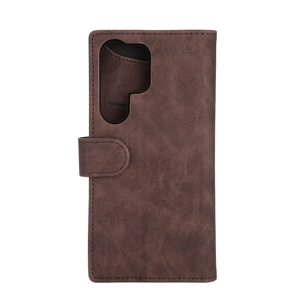 GEAR Wallet, Galaxy S23 Ultra - Wallet Case, Brown