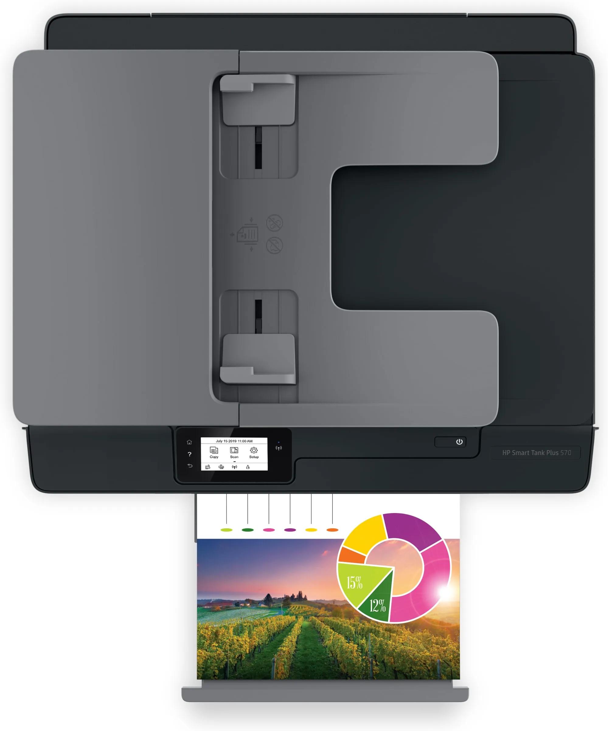 HP Smart Tank Plus 570 Wireless All-in-One - Monitoimitulostin - v&auml;ri - mustesuihku - Legal (216 x 356 mm) (alkuper&auml;inen) - A4/Legal (media) - jopa 22 sivua/min
