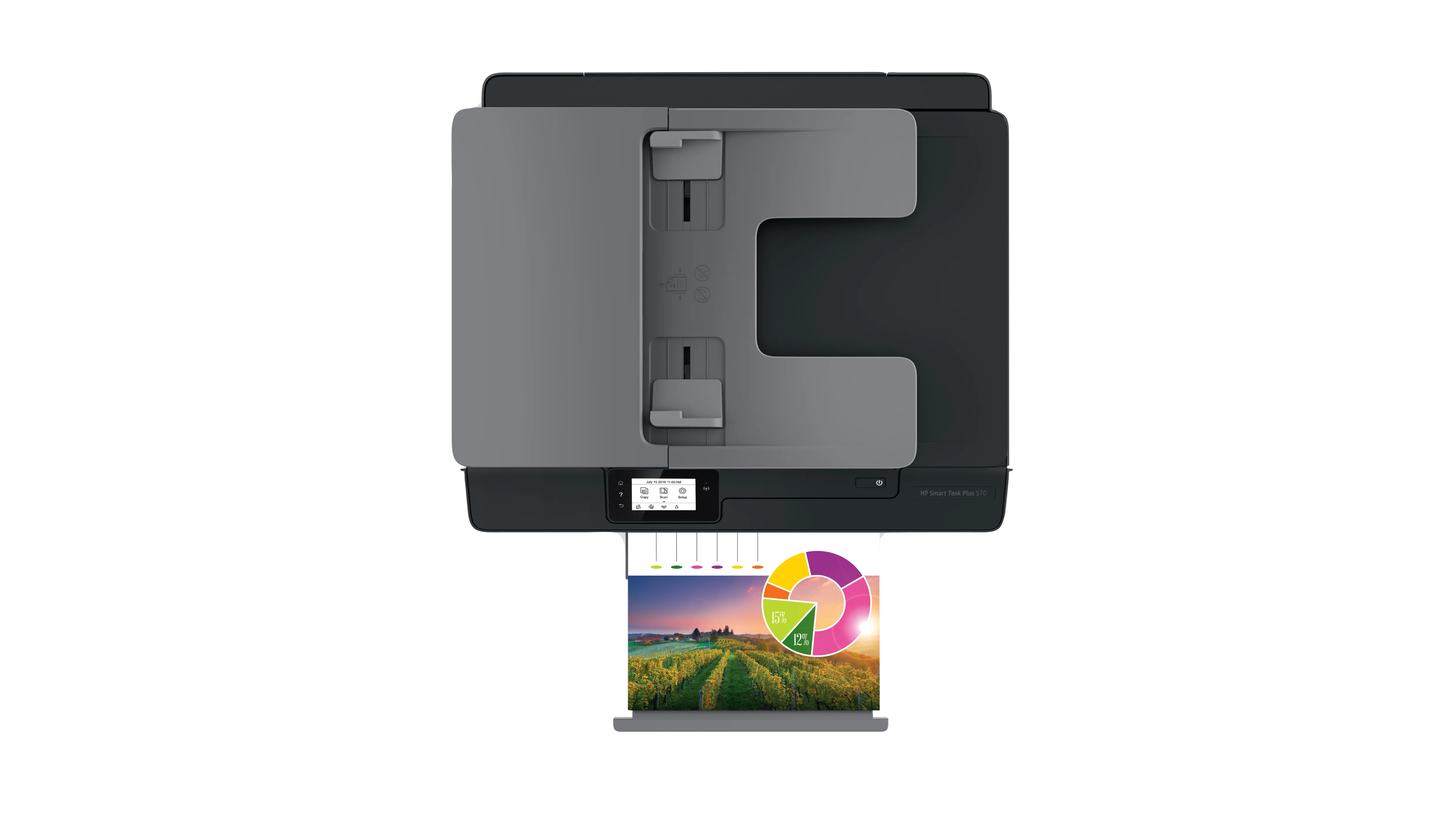 HP Smart Tank Plus 570 Wireless All-in-One - Monitoimitulostin - v&auml;ri - mustesuihku - Legal (216 x 356 mm) (alkuper&auml;inen) - A4/Legal (media) - jopa 22 sivua/min