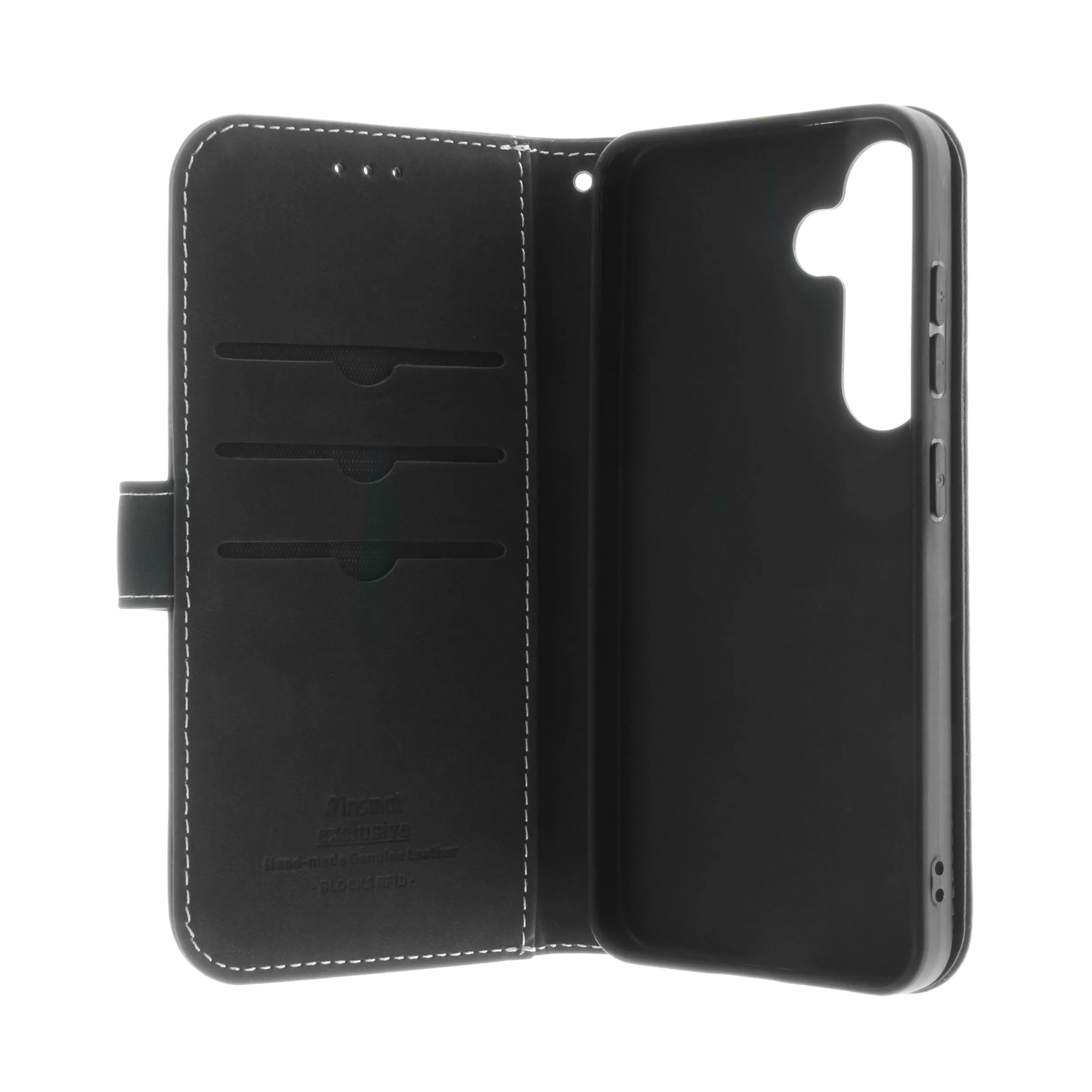 Insmat Exclusive Flip Case Galaxy S25+ - wallet case, black