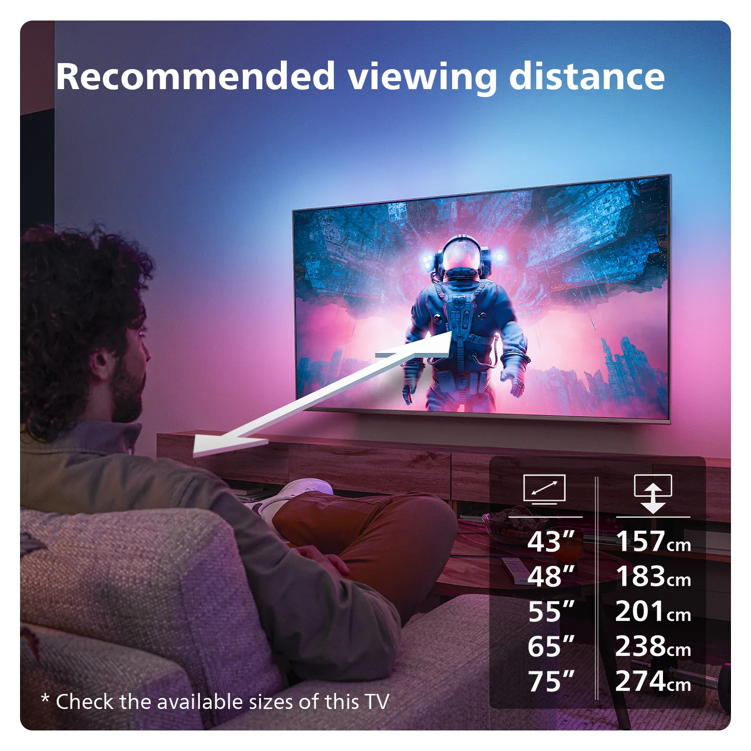 PHILIPS 65&quot; AMBILIGHT TV PUS8079, 4K, 60HZ, TITAN OS