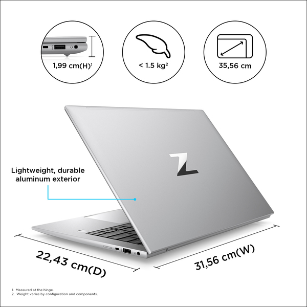HP ZBook Firefly G9 14&quot; i7-1265U, 32GB, 1TB SSD, NVIDIA Quadro T500, Win 11 Pro - notebook, Silver