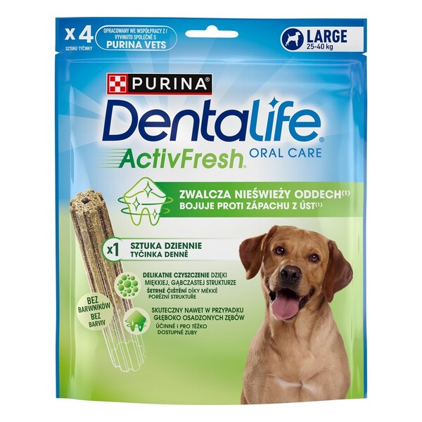 Purina DentaLife Active Fresh Large, Dental snack for dogs, Adult, 142g