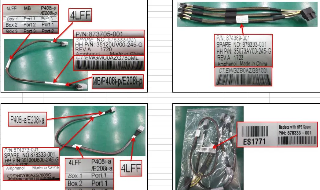 HPE DL180 Gen10 LFF /-a FIO Cbl Kit