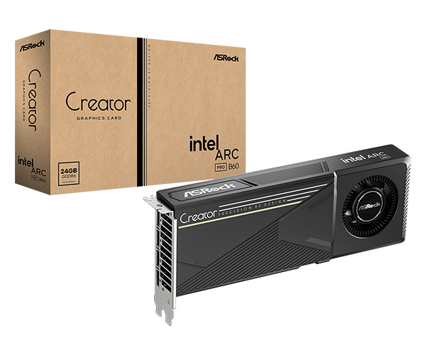 ASRock Intel Arc Pro B60 Creator 24GB Graphics Card