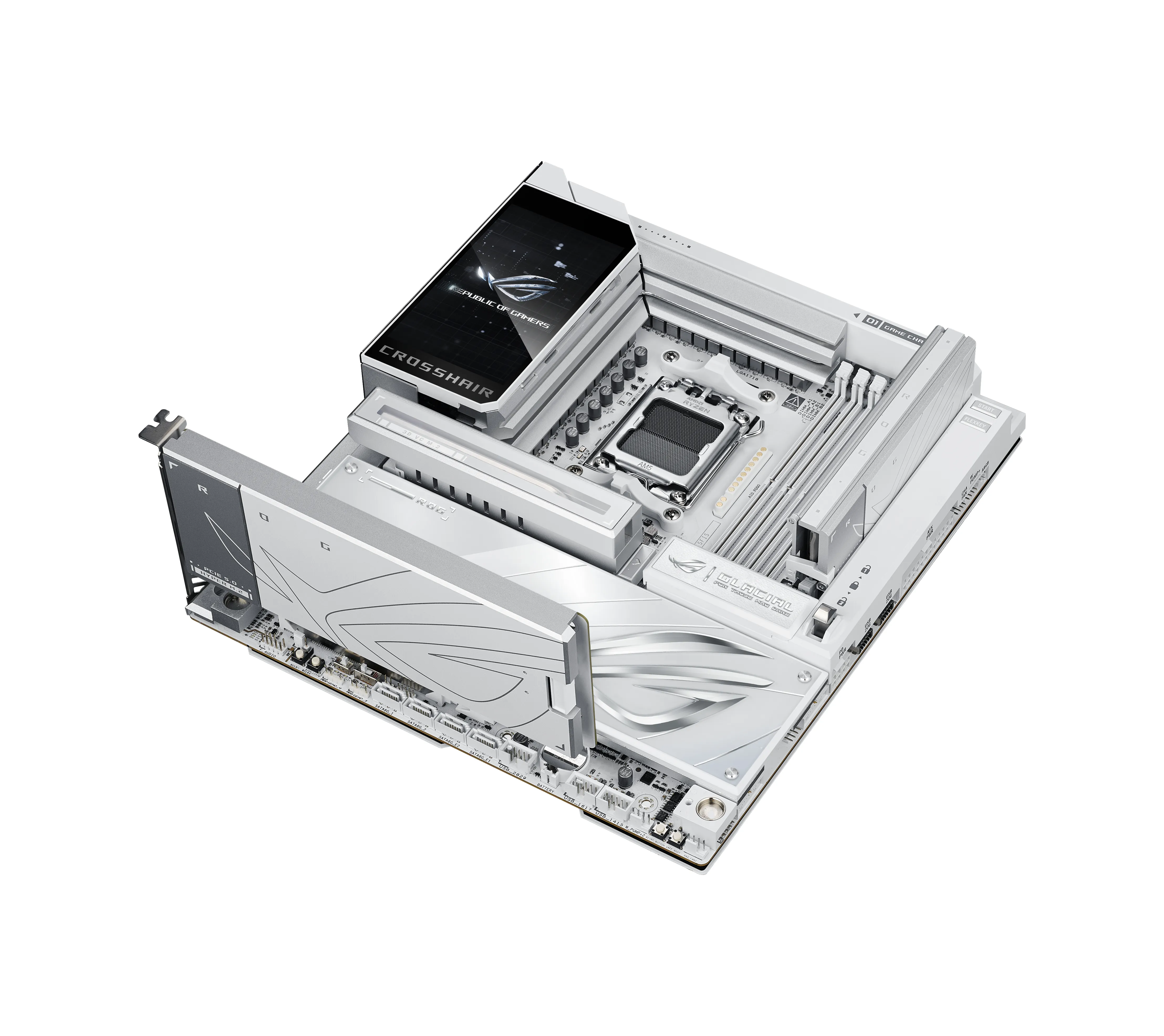 Asus ROG CROSSHAIR X870E GLACIAL WiFi 7 AM5 E-ATX Motherboard
