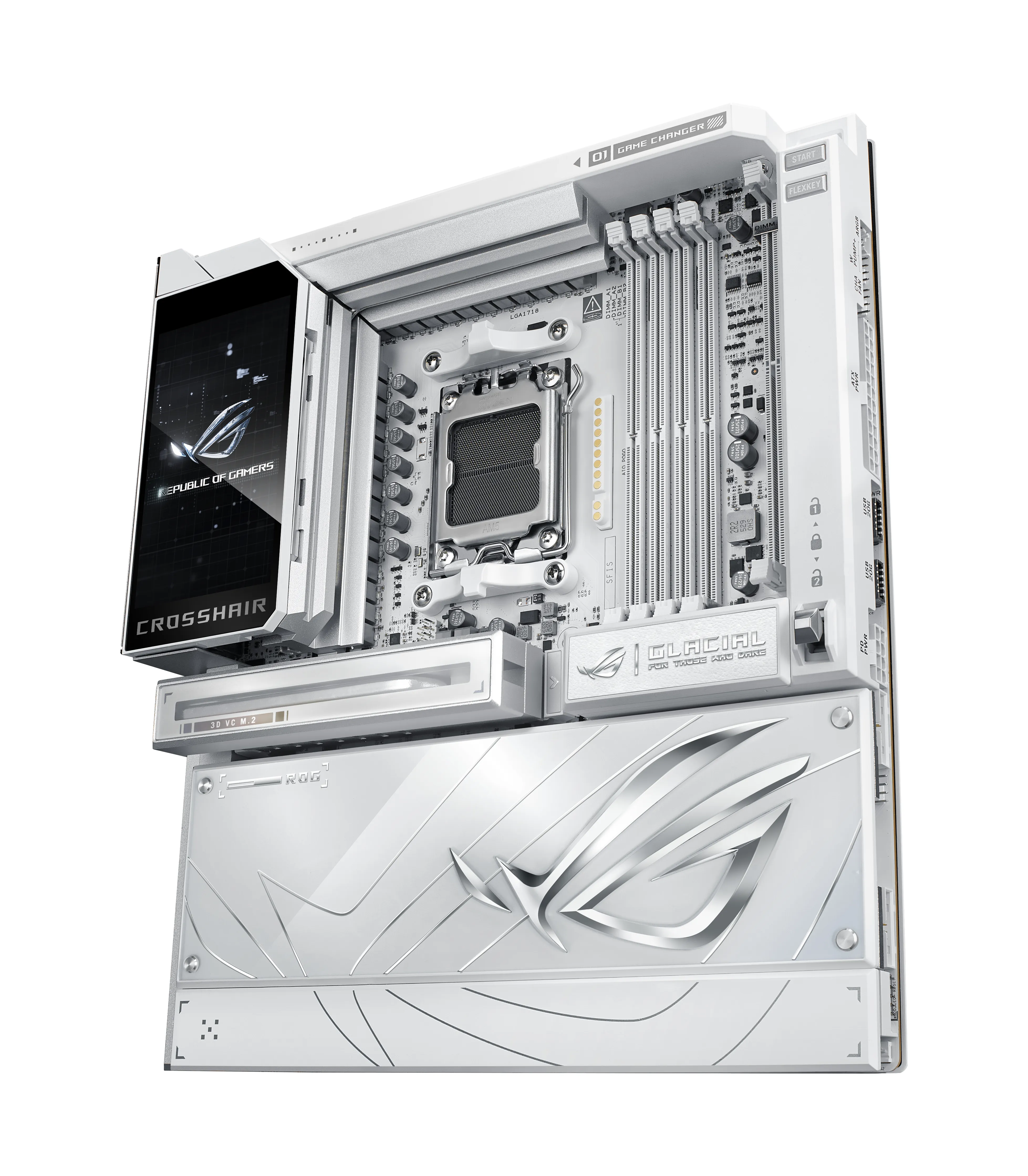 Asus ROG CROSSHAIR X870E GLACIAL WiFi 7 AM5 E-ATX Motherboard