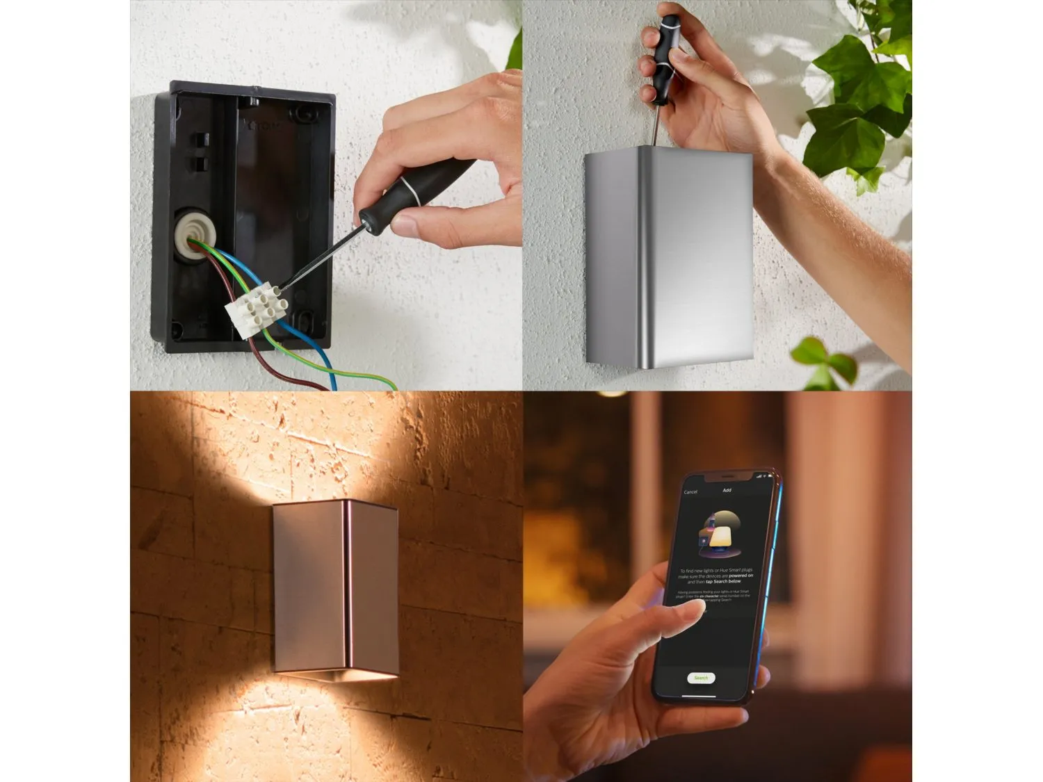 PHILIPS HUE RESONATE WACA WALL LANTERN INOX 2X8