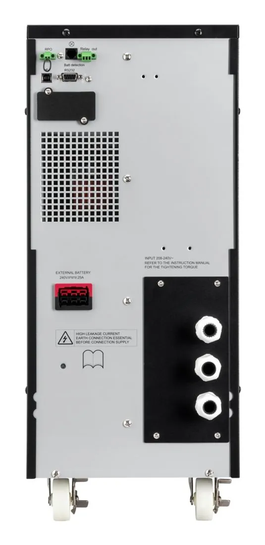 Eaton 9SX High performance Online double conversion TOWER UPS 5kVA/4.5kW 3 min (9 min @50%) 230 V. Input hardwired single phase 230V (32A), Output 230 V single