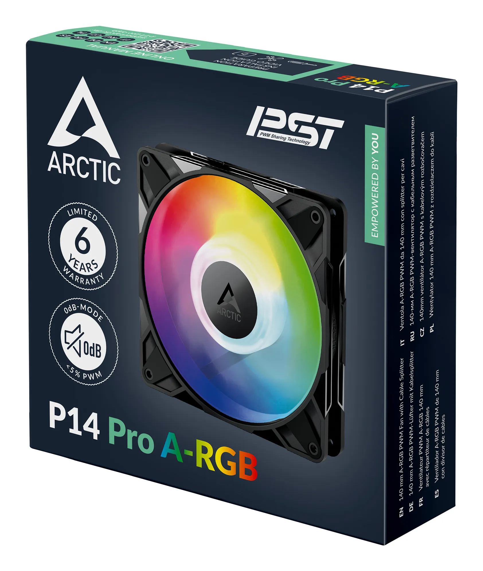 Arctic P14 Pro A-RGB 140mm - chassi fläkt, Svart