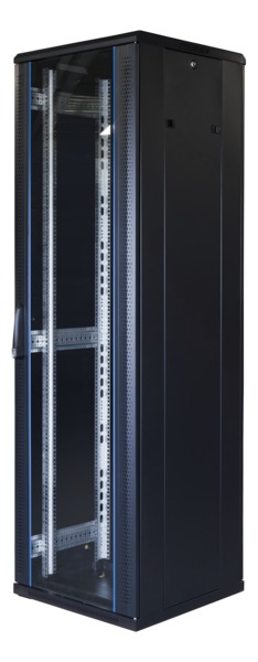 TOTEN System G, 19" golvsk&aring;p, 42U, 600x600, glasd&ouml;rr fram, metalld&ouml;rr
