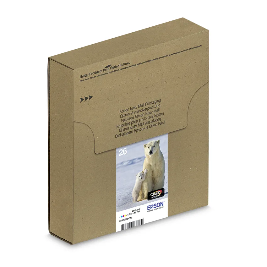 Epson C13T26164511 EasyMail -mustekasettipakkaus, musta/syaani/magenta/keltainen, 4 kpl