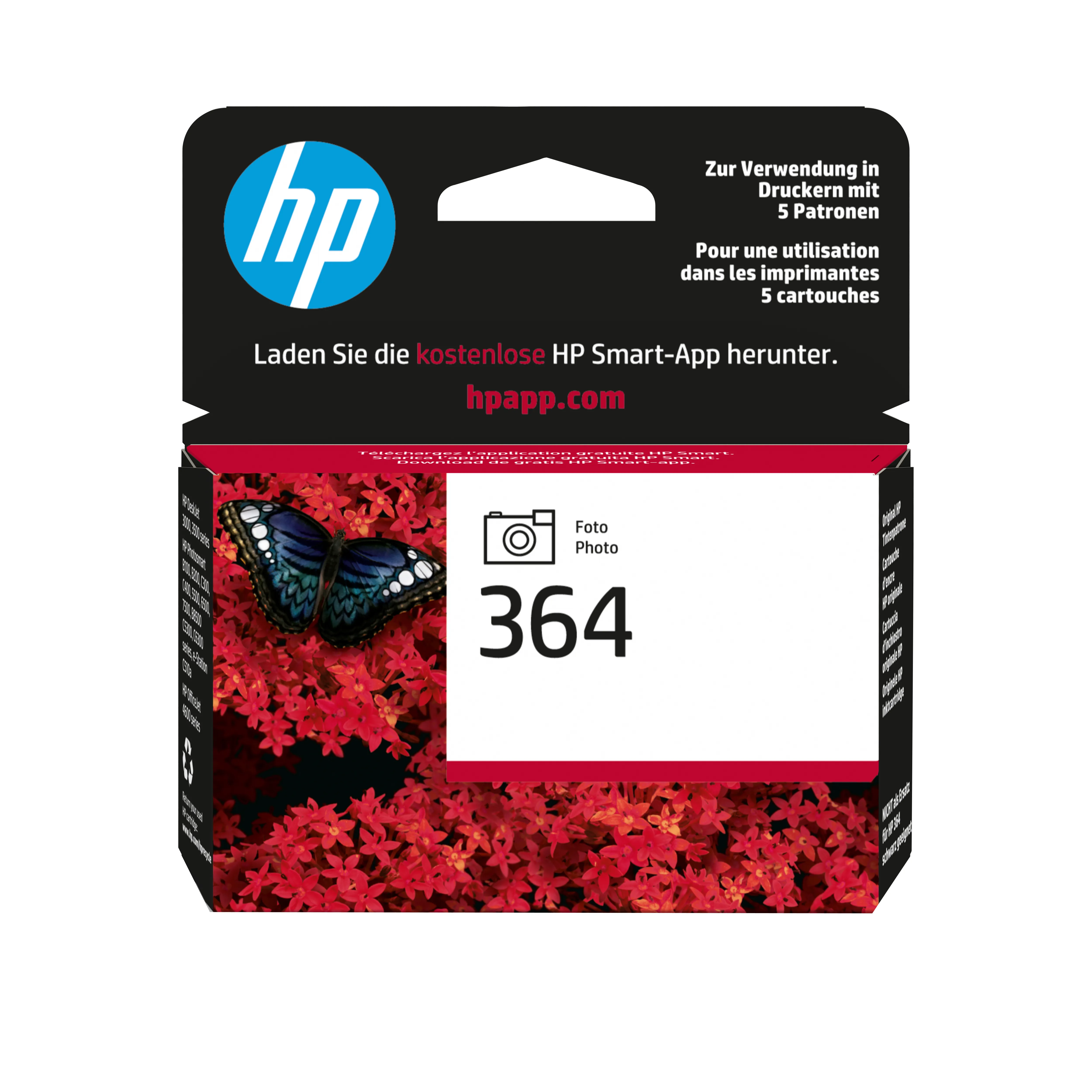 HP 364 ink photo black Vivera blister Photosmart C5380 C6380 D5460 B8550