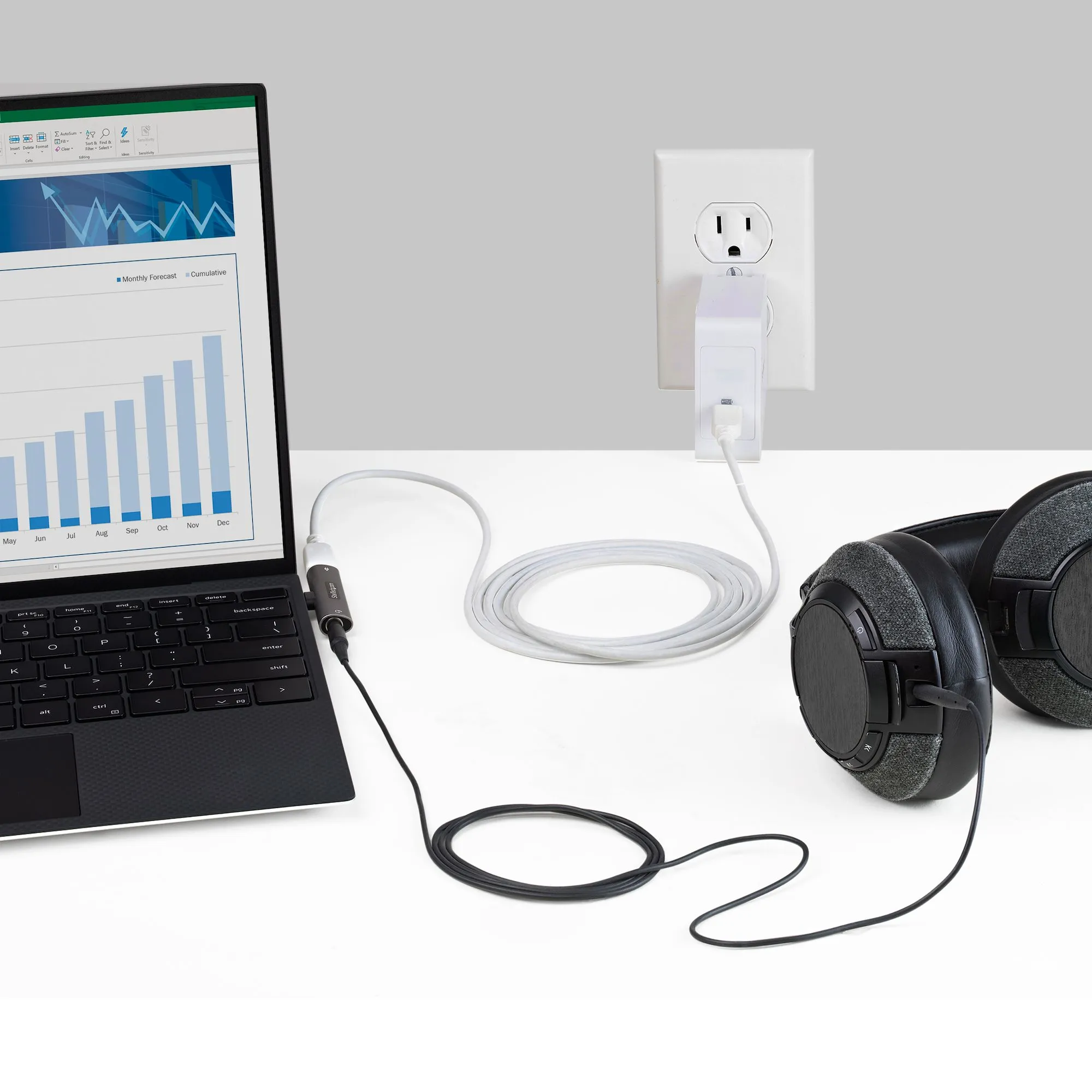 USB C Audio Charge Adapter 3.5mm Jack/PD