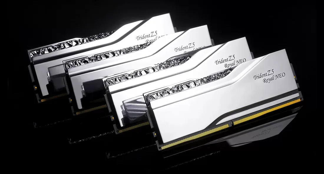 G.Skill 32B (2x16) DDR5 6000MHz Trident Z5 Royal Neo RGB Silver (AMD) CL28 1.40V
