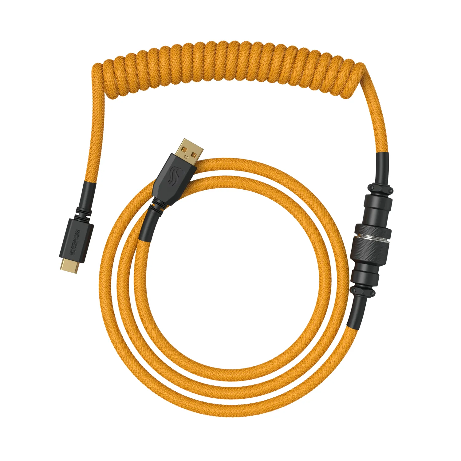 Glorious GMMK Coiled USB-A - USB-C - cable, 1.4m, Glorange