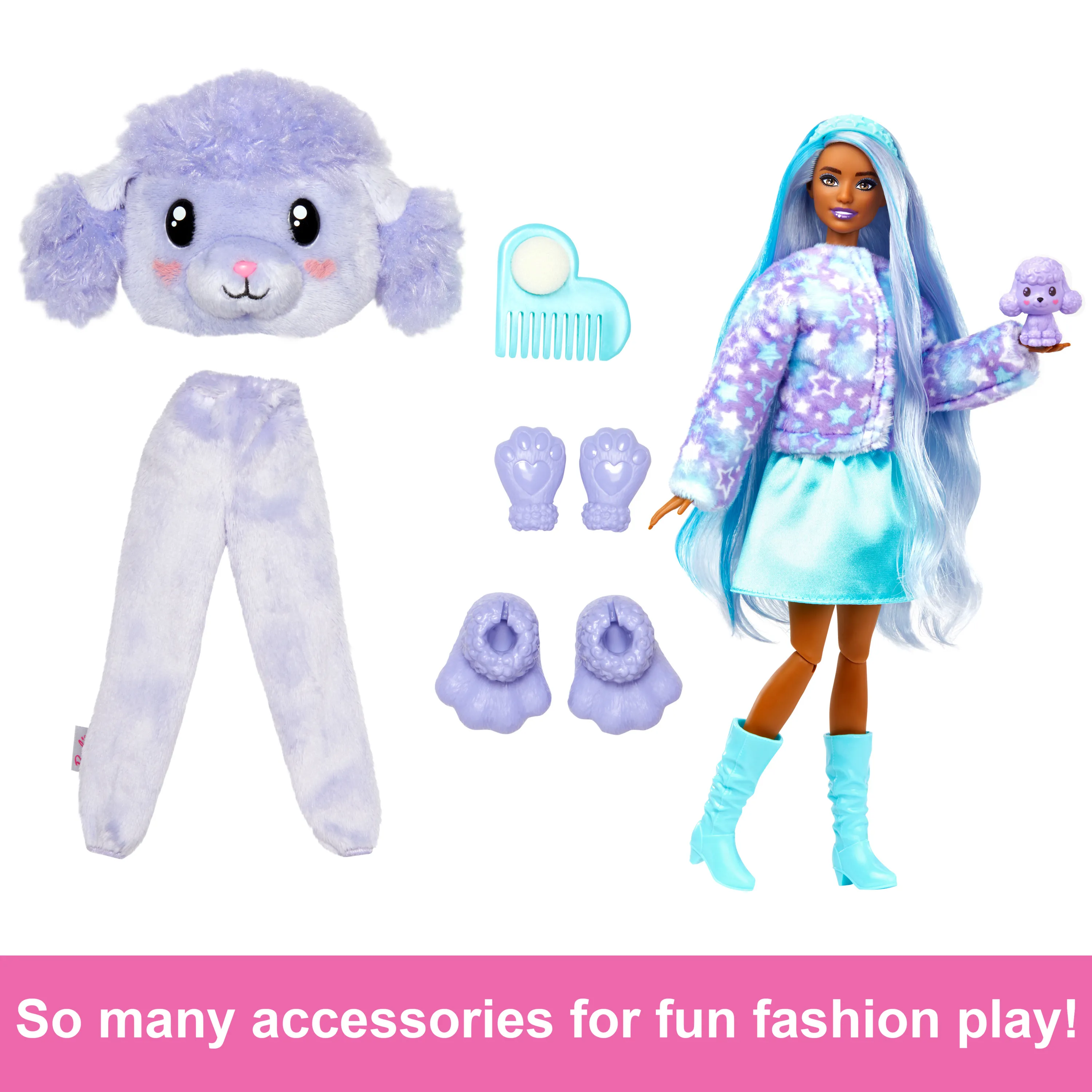 Mattel Barbie Cutie Reveal Cozy Cute Series - Poodle, Doll