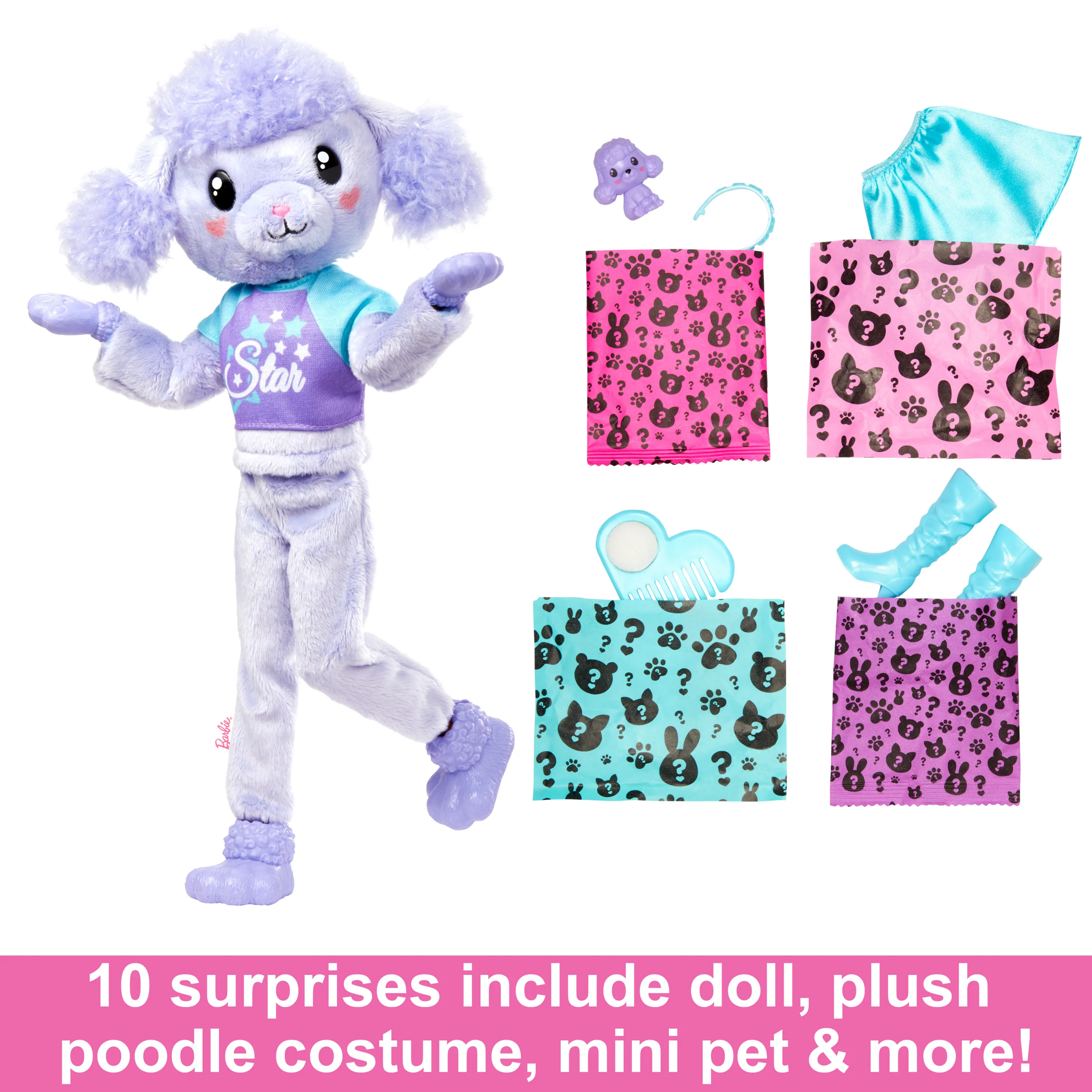 Mattel Barbie Cutie Reveal Cozy Cute Series - Poodle, Doll