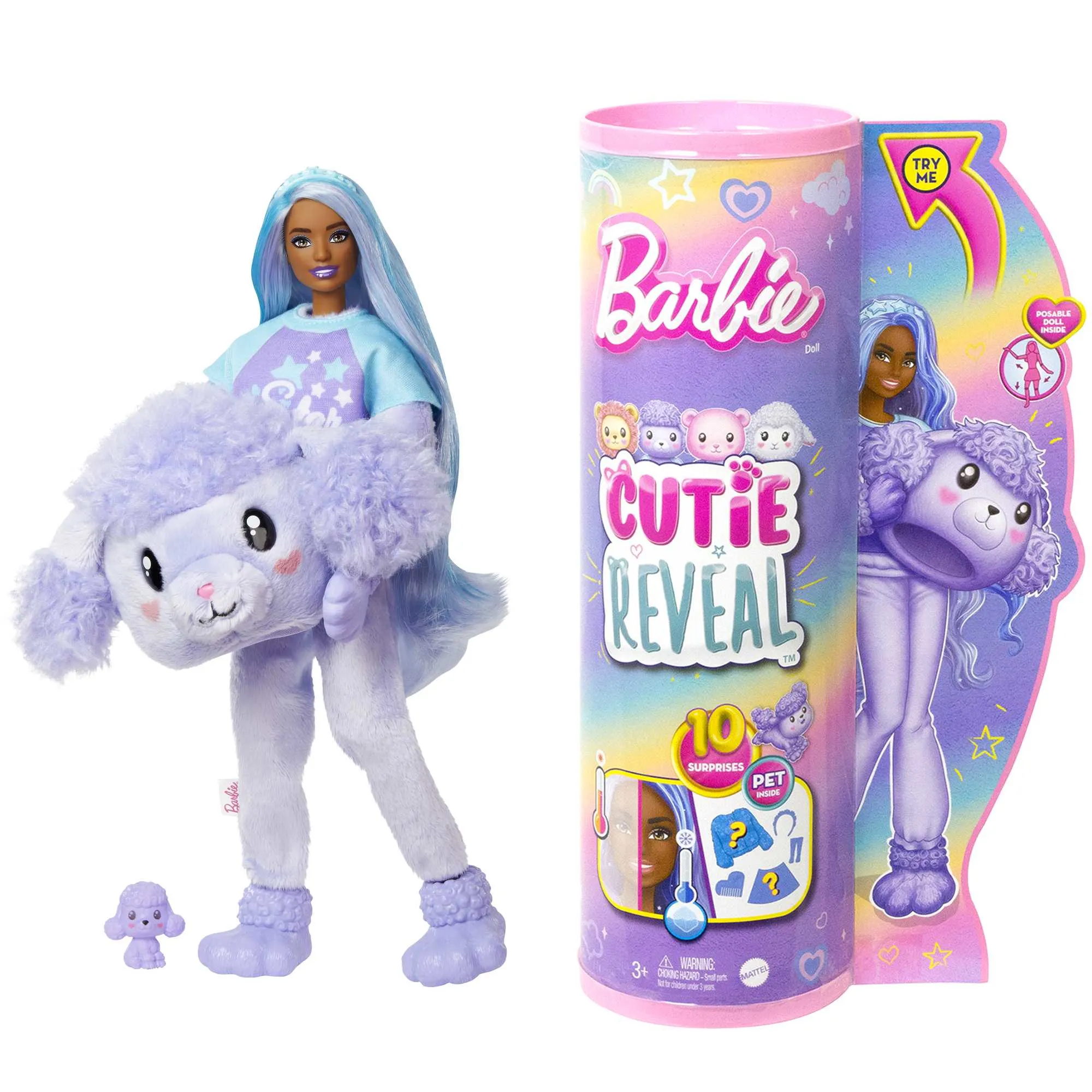 Mattel Barbie Cutie Reveal Cozy Cute Series - Poodle, Doll