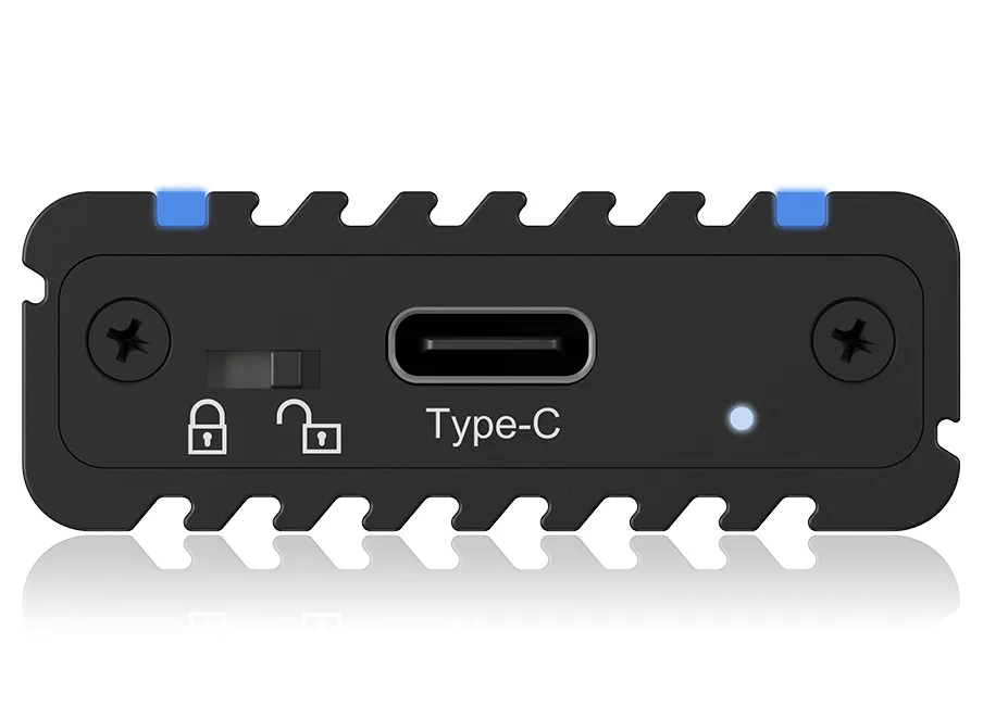 USB Type-C enclosure for M.2 NVMe SSD - RGB illuminated