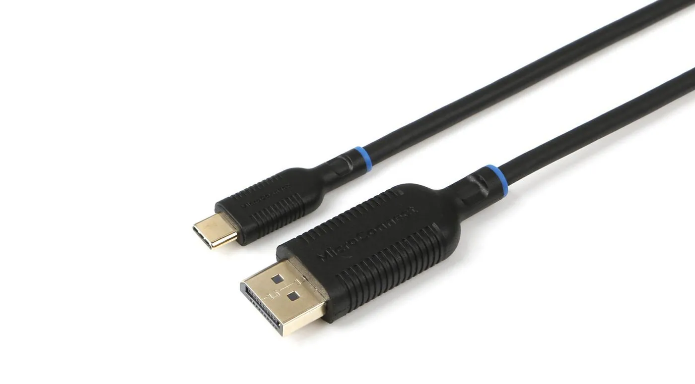 MicroConnect USB-C - DisplayPort 1.2 - kabel, Svart, 0.5m