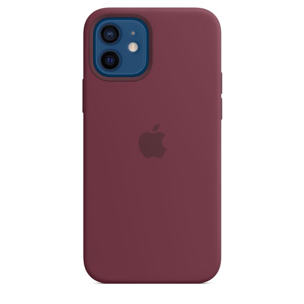 Apple Silicone Case with MagSafe, iPhone 12 | 12 Pro, Plum