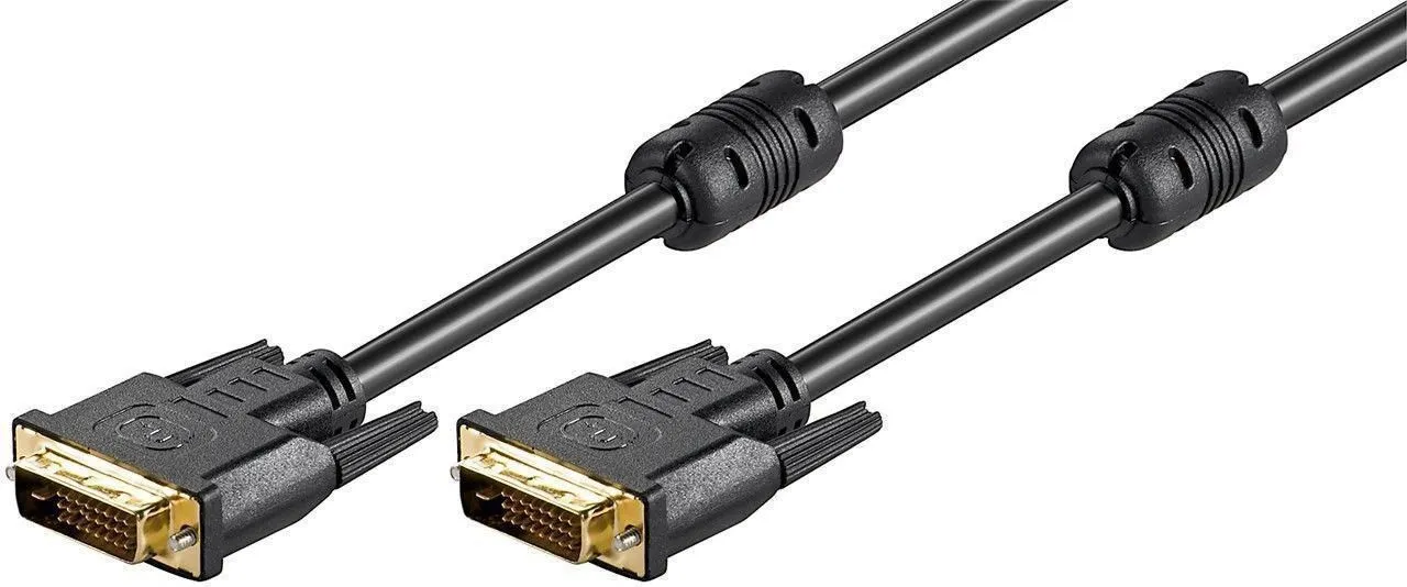 MicroConnect DVI-D &ndash; DVI-D -kaapeli, Dual, 2 m, Musta (Ferrite Core)