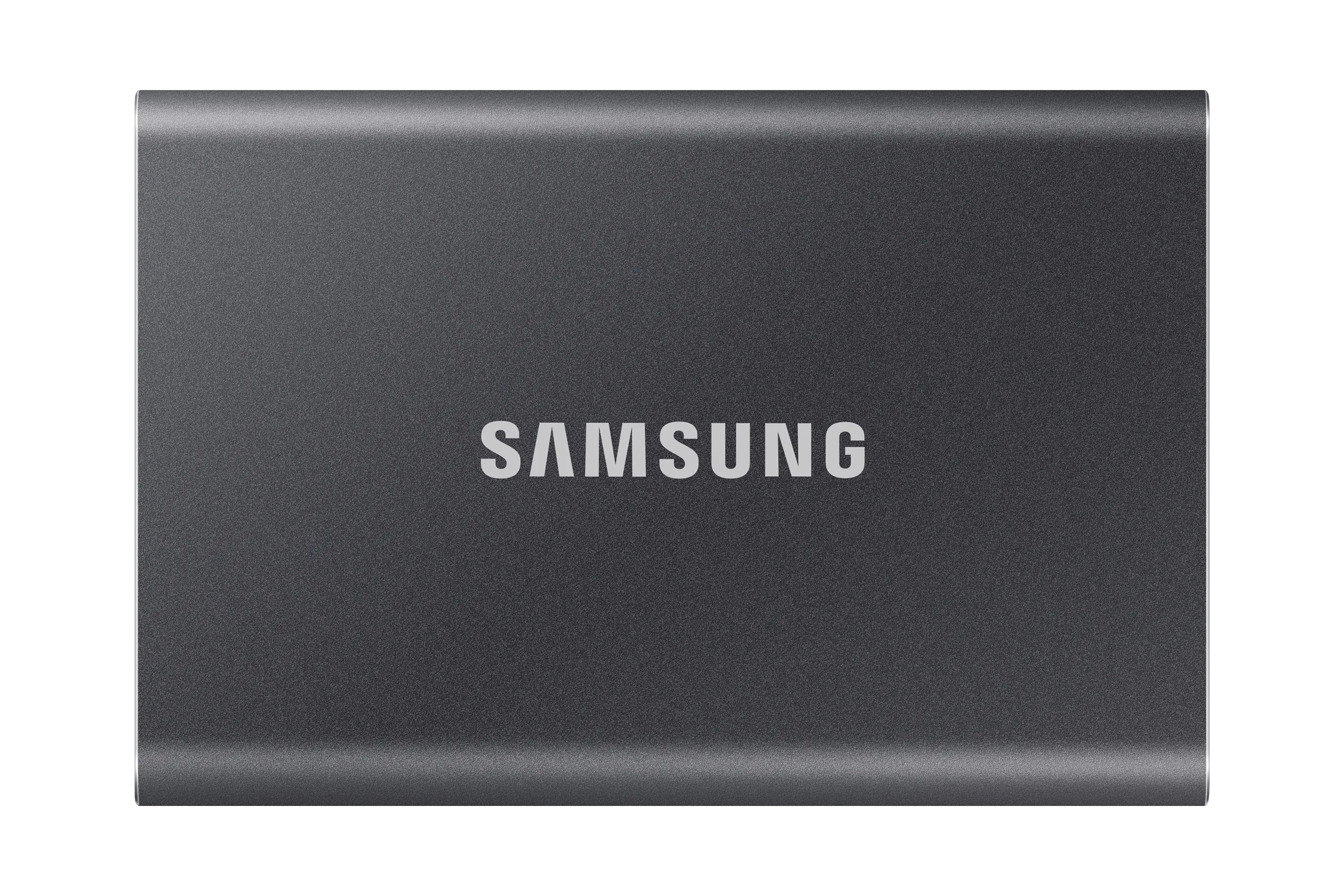 Samsung T7 1 TB extern SSD med USB 3.2 Gen 2 (USB-C), portabel, med h&aring;rdvarukryptering, med l&ouml;senordsskydd, gr&aring;