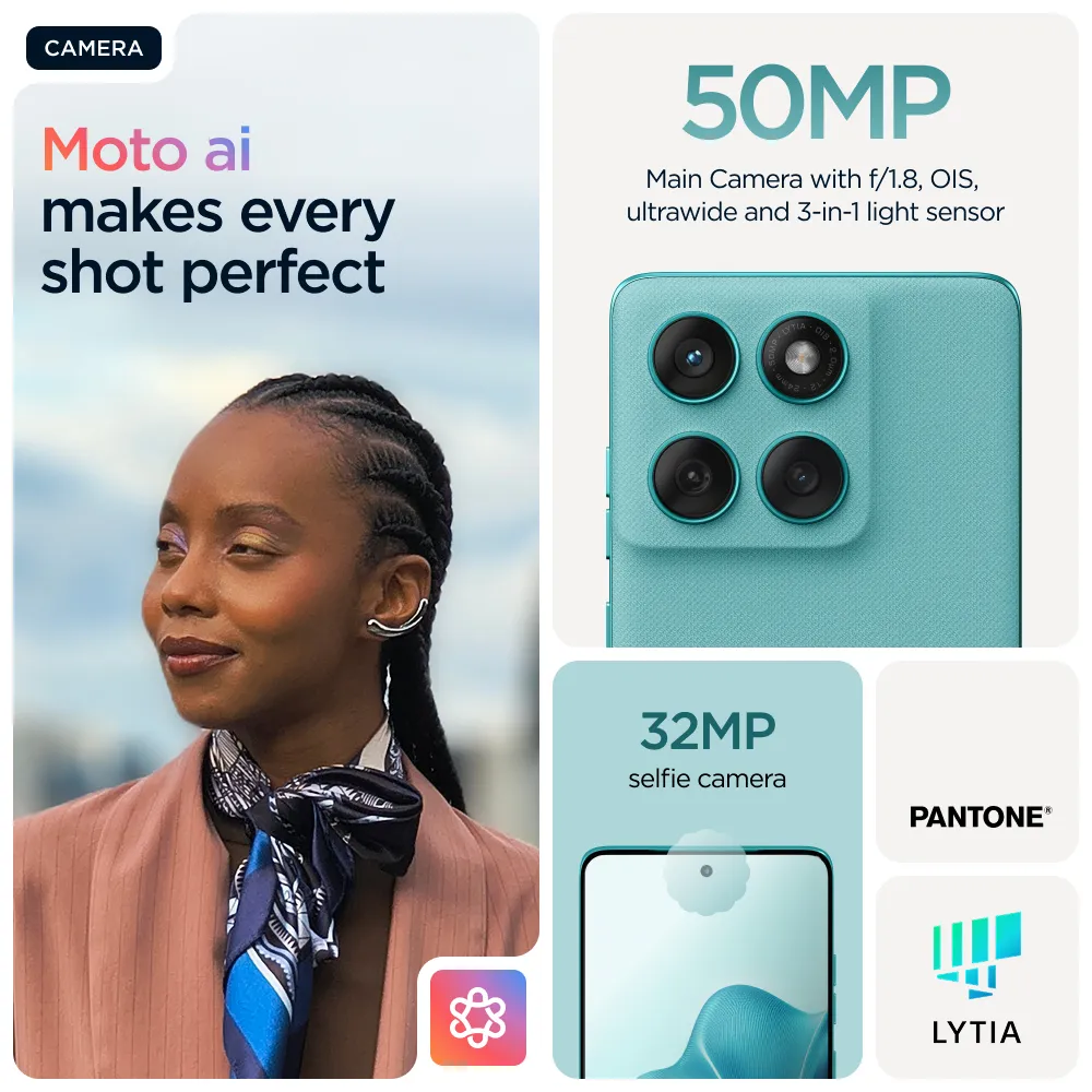 Motorola Edge 60 Fusion 256/8GB Android - mobile phone, Pantone Amazonite