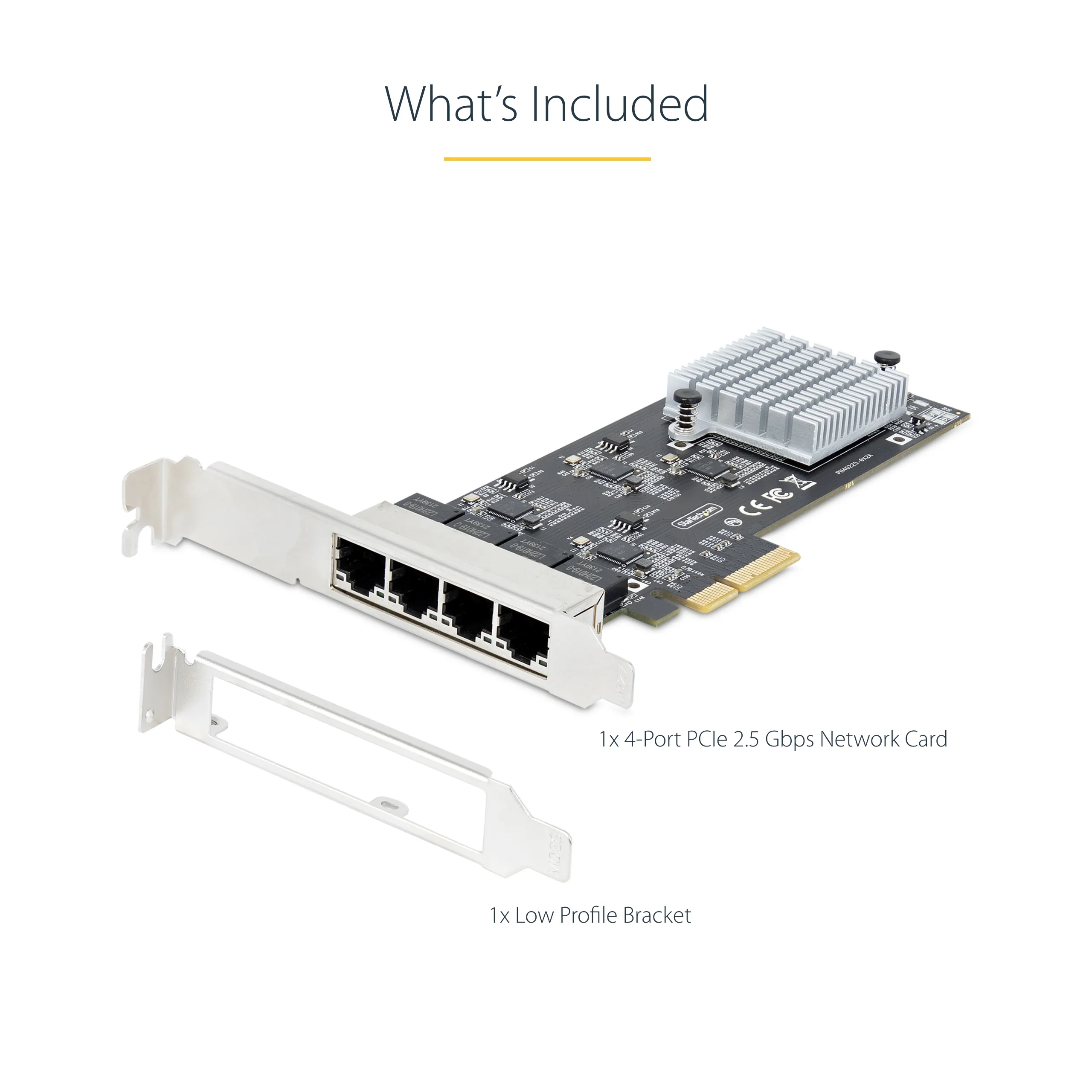 STARTECH.COM 4-Port 2.5G NBASE-T PCIe Network Card Computer Network Card Interface Intel I225-V MultiGigabit NIC Quad Desktop Ethern