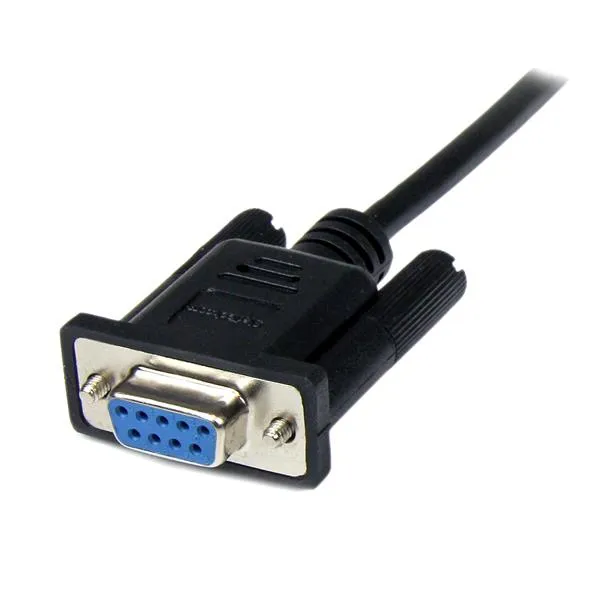 2M BLACK DB9 NULL MODEM CABLE