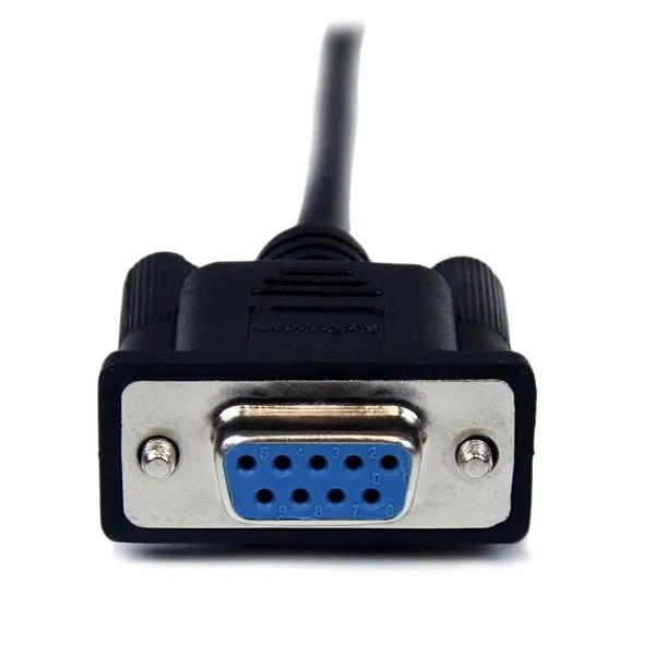 2M BLACK DB9 NULL MODEM CABLE